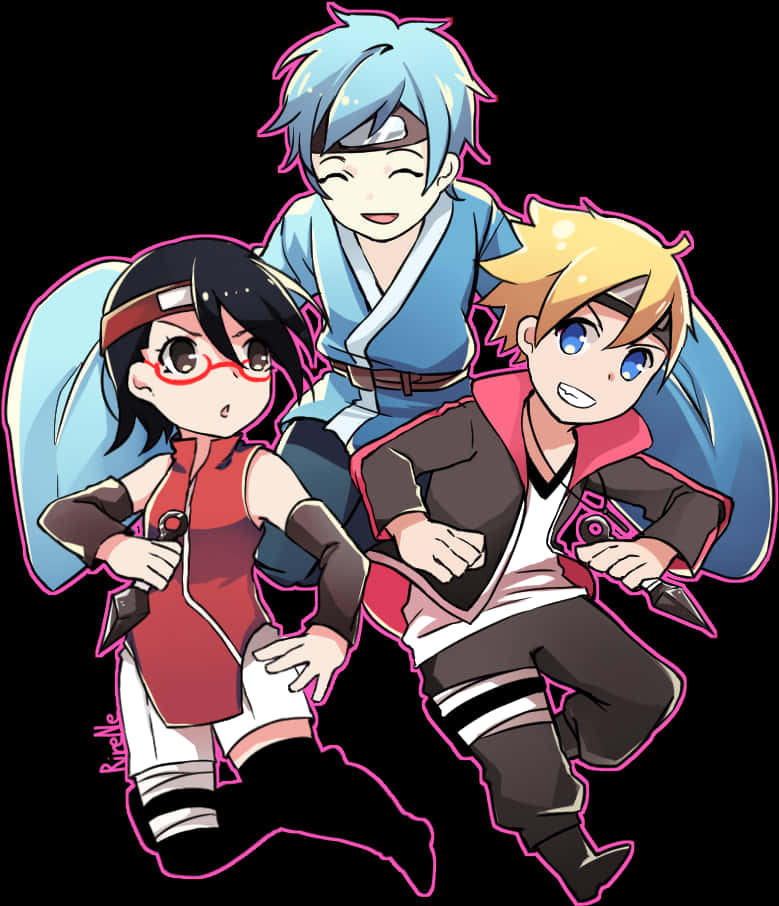 Boruto Team7 Chibi Artwork