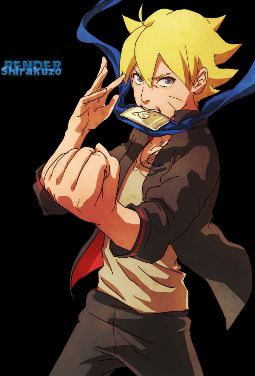 Boruto Uzumaki Anime Artwork