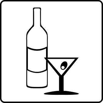 Bottle_and_ Martini_ Glass_ Icon