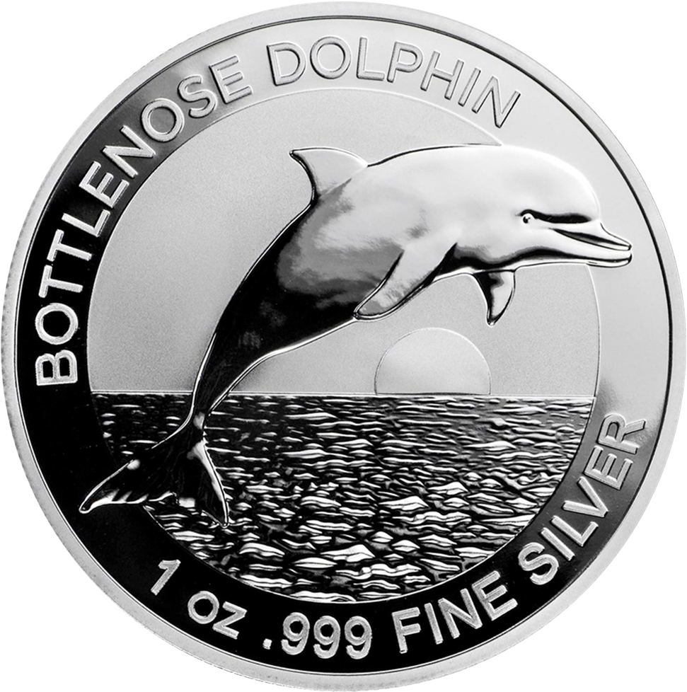 Bottlenose Dolphin Silver Coin