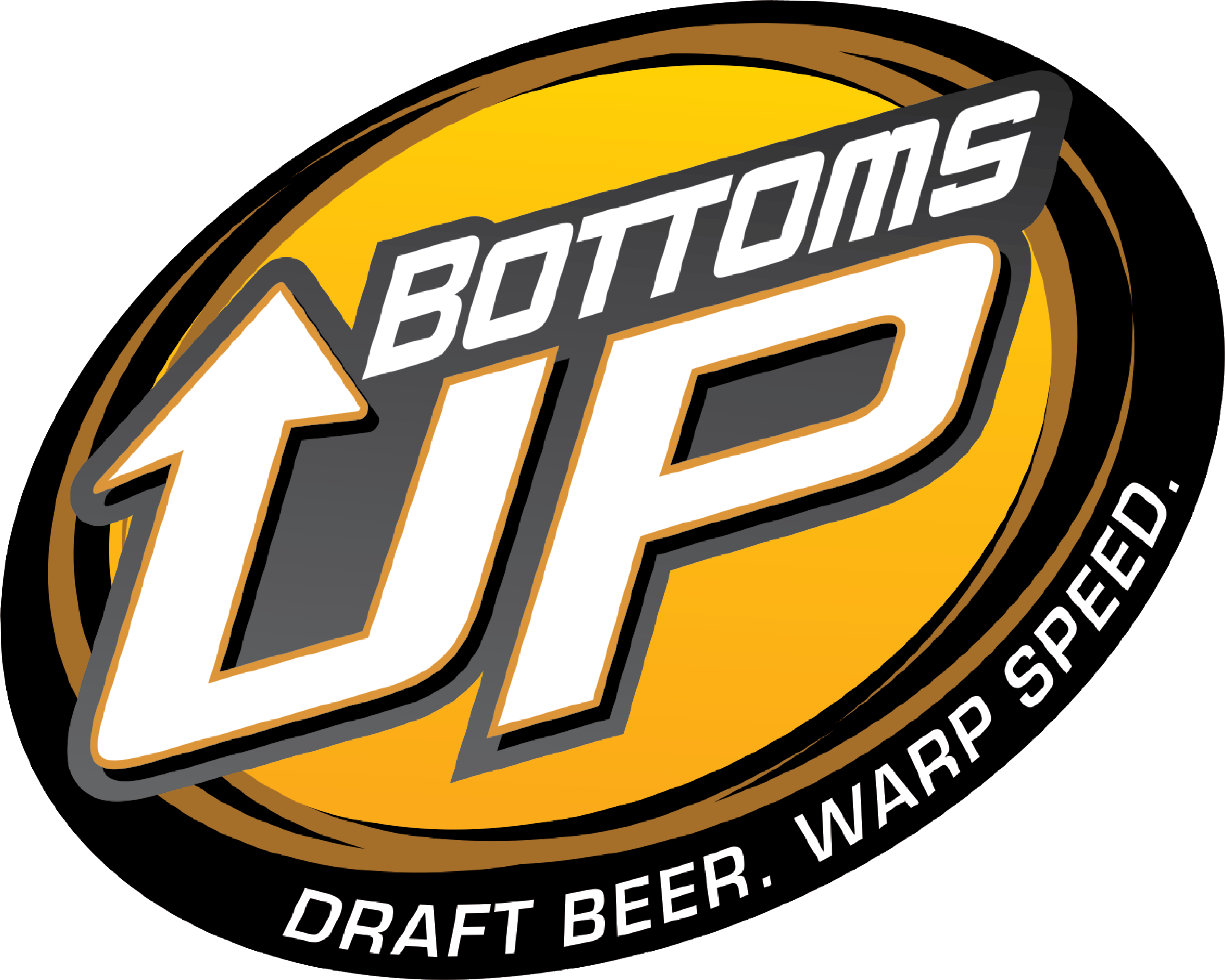 Bottoms Up Draft Beer Logo