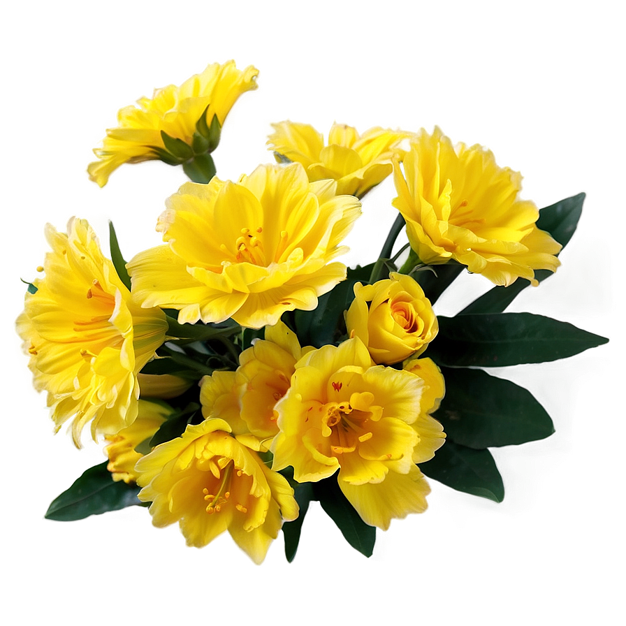 Bouquet Of Yellow Flowers Png Kxr