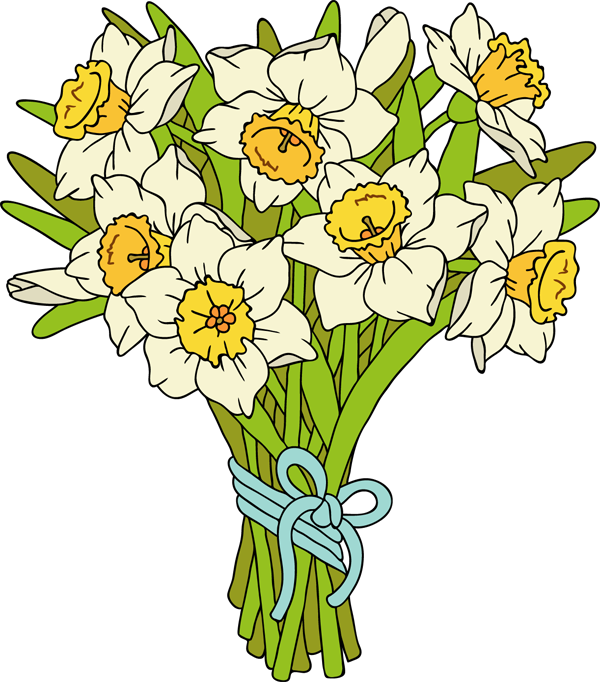 Bouquetof Daffodils Illustration