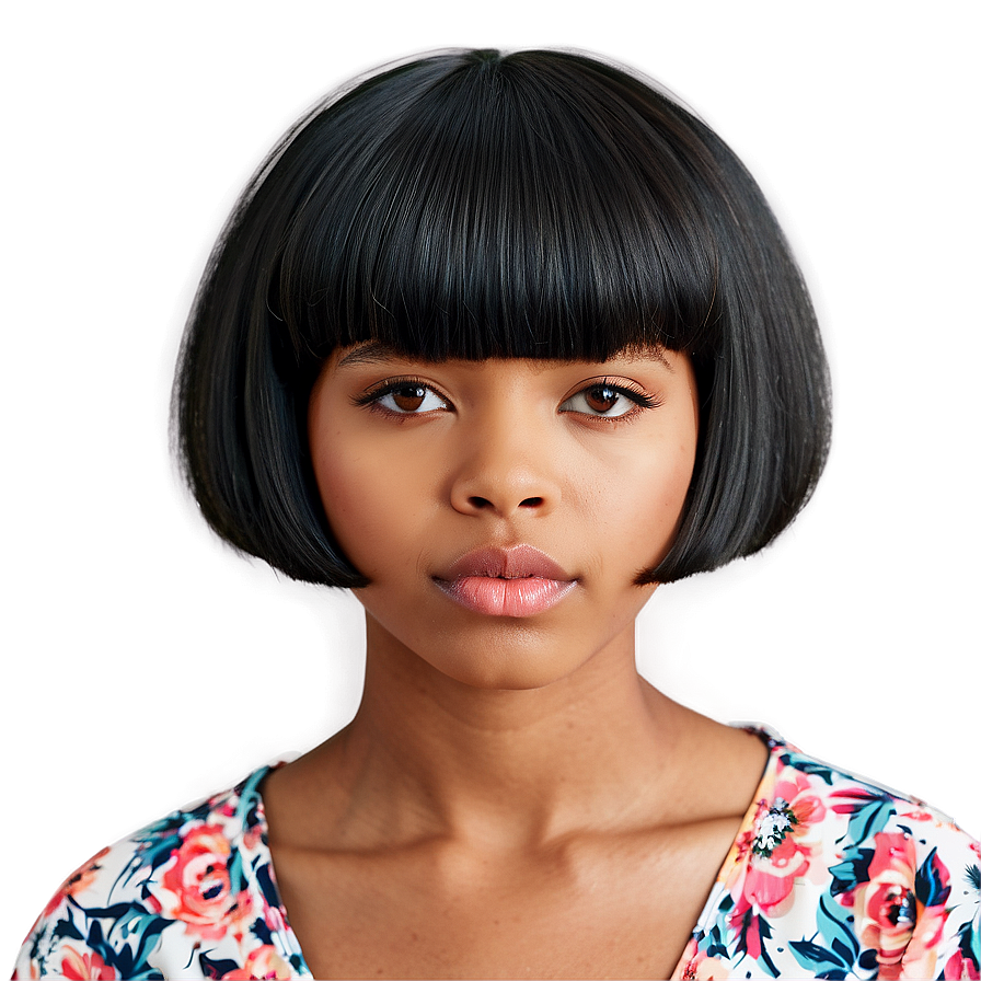 Bowl Cut For Thick Hair Png Rst88