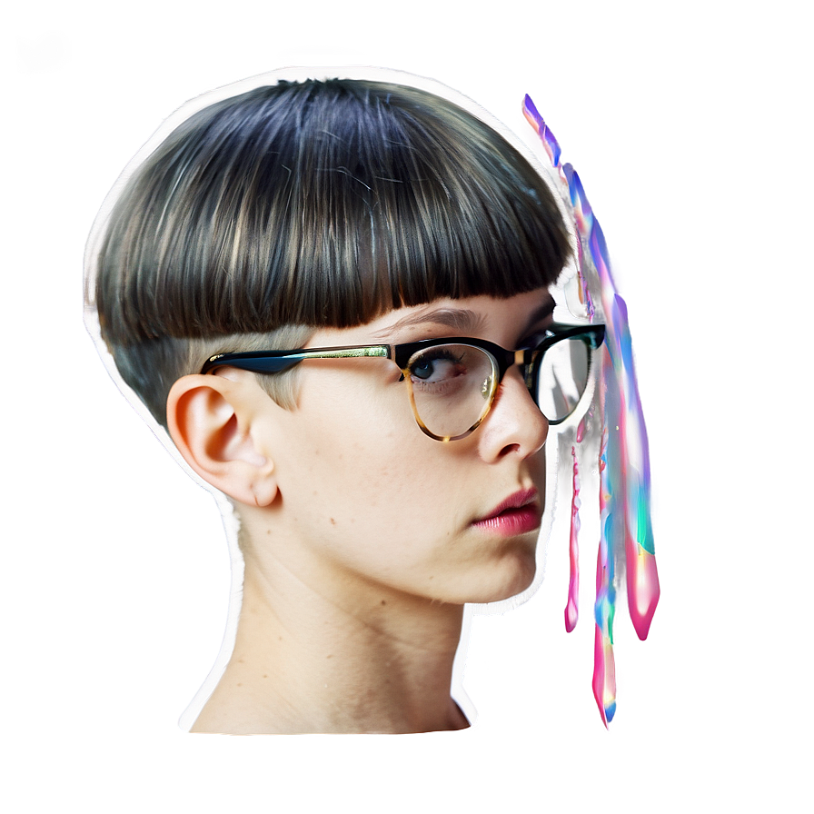 Bowl Cut With Glasses Png Pcl50