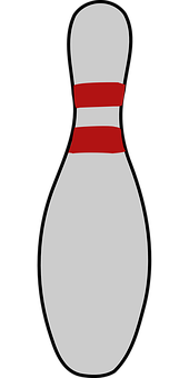 Bowling Pin Iconon Black Background