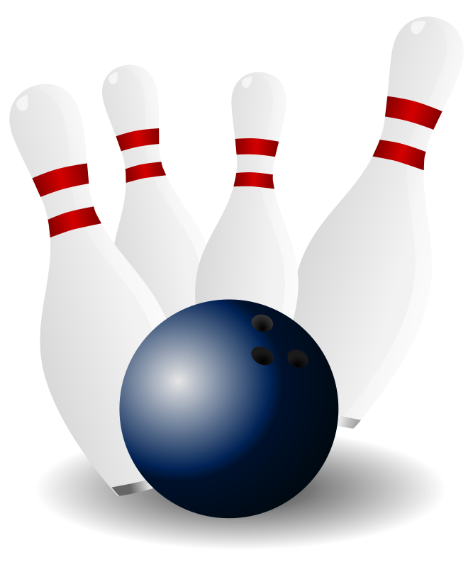 Bowling Pinsand Ball Graphic