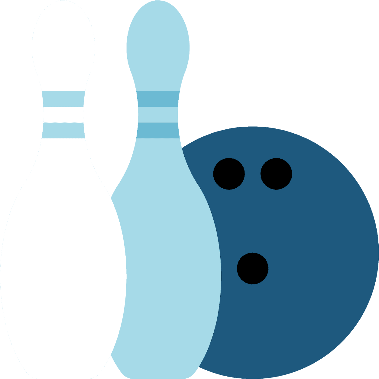 Bowling Pinsand Ball Graphic