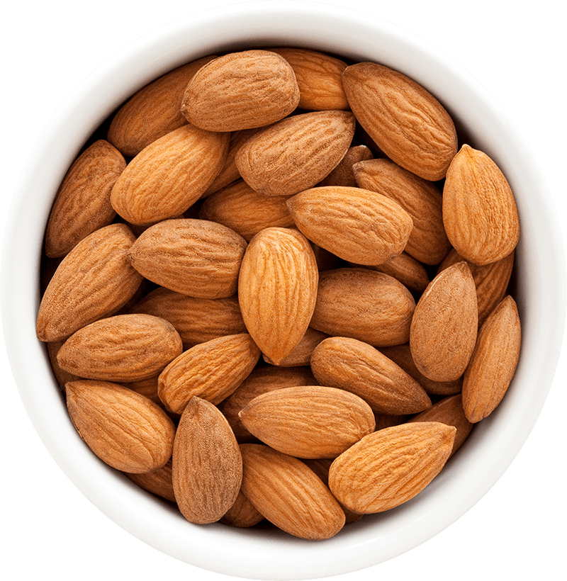 Bowlof Almonds Top View