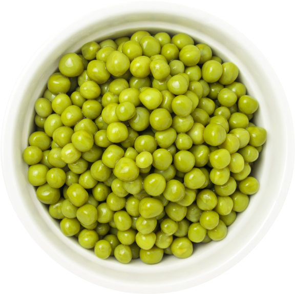 Bowlof Green Peas Top View