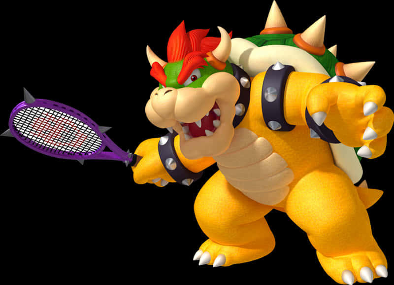 Bowser Playing Tennis