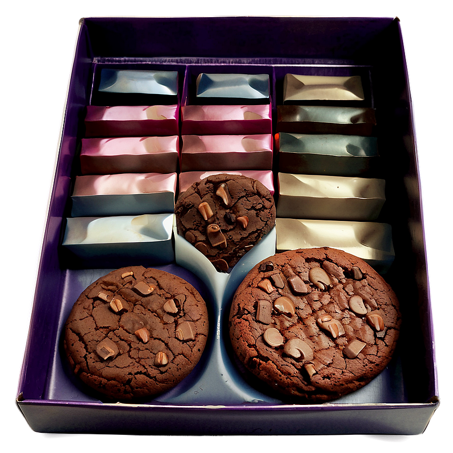 Box Of Chocolate Cookies Png Nry17