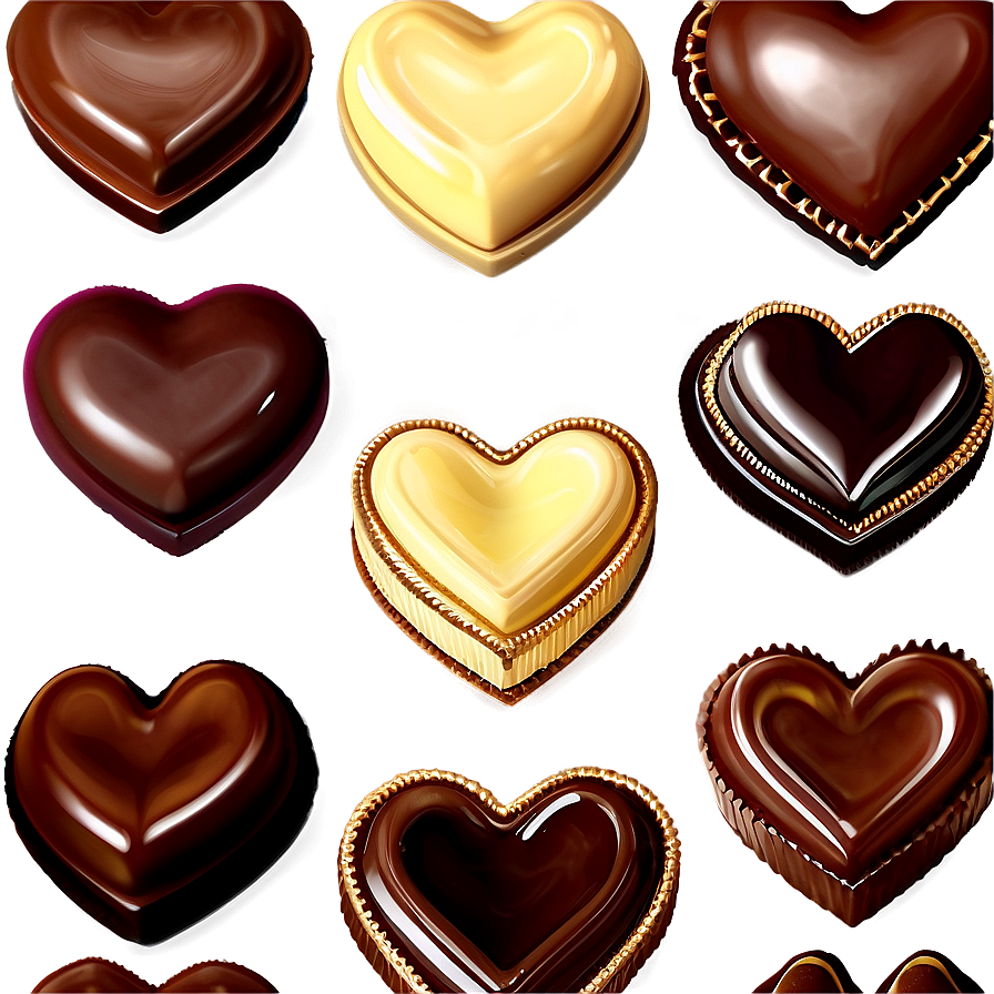 Box Of Chocolate Hearts Png 06212024