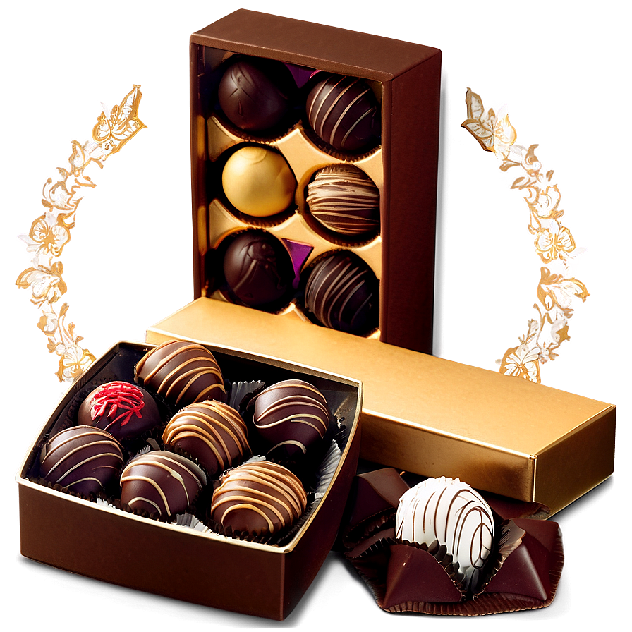 Box Of Chocolate Truffles Png 5