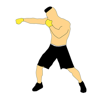 Boxer Throwing Punch Silhouette