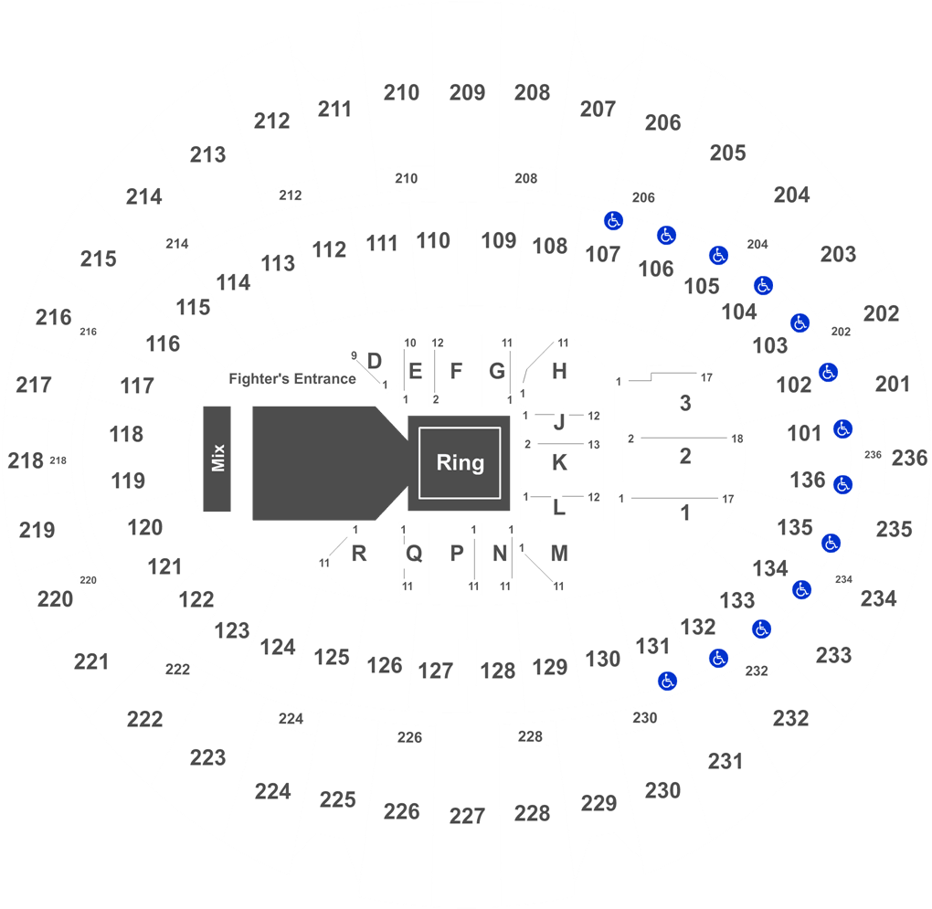 Boxing Arena Seating Chart