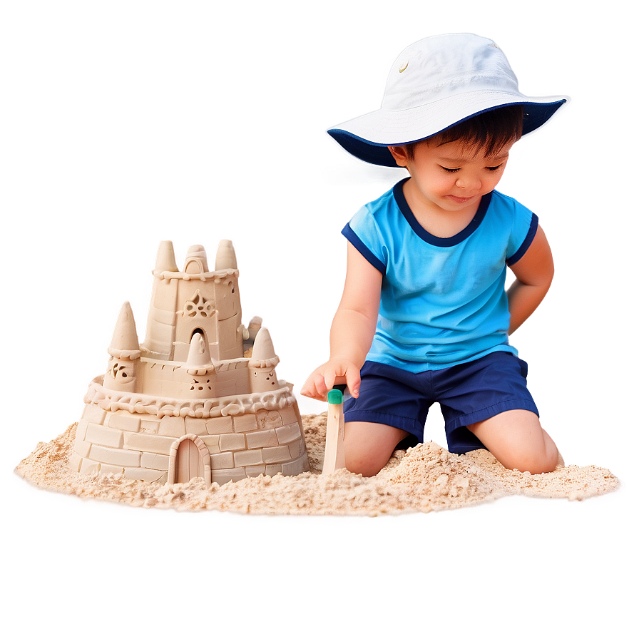 Boy Building Sandcastle Png Bgr85