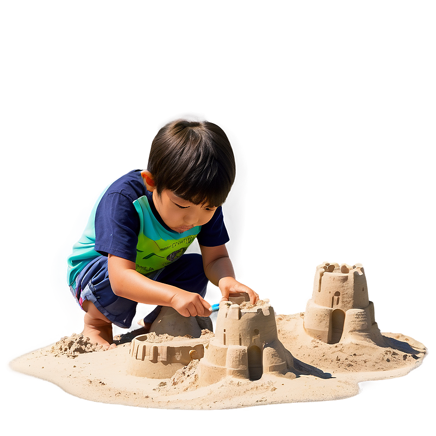 Boy Building Sandcastle Png Cyu14