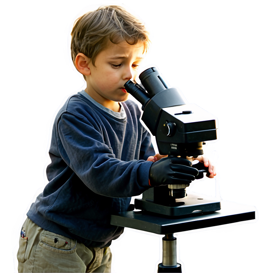 Boy With Microscope Png Uml41