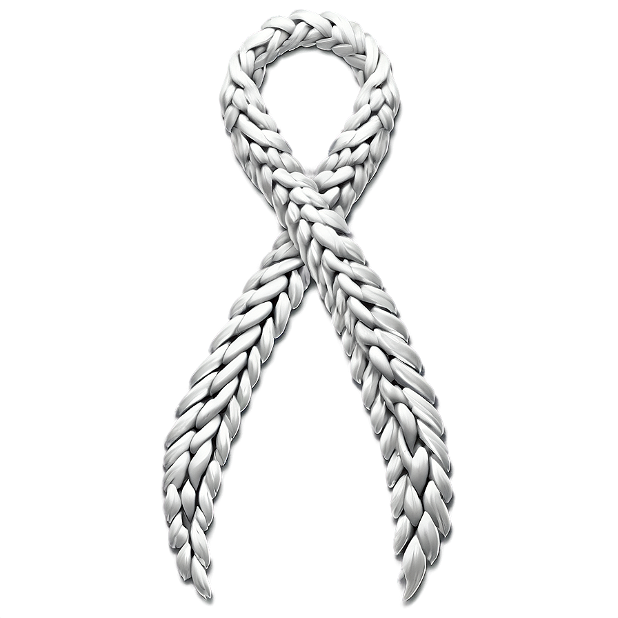 Braided White Ribbon Png 66