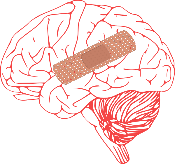 Brainwith Bandage Illustration