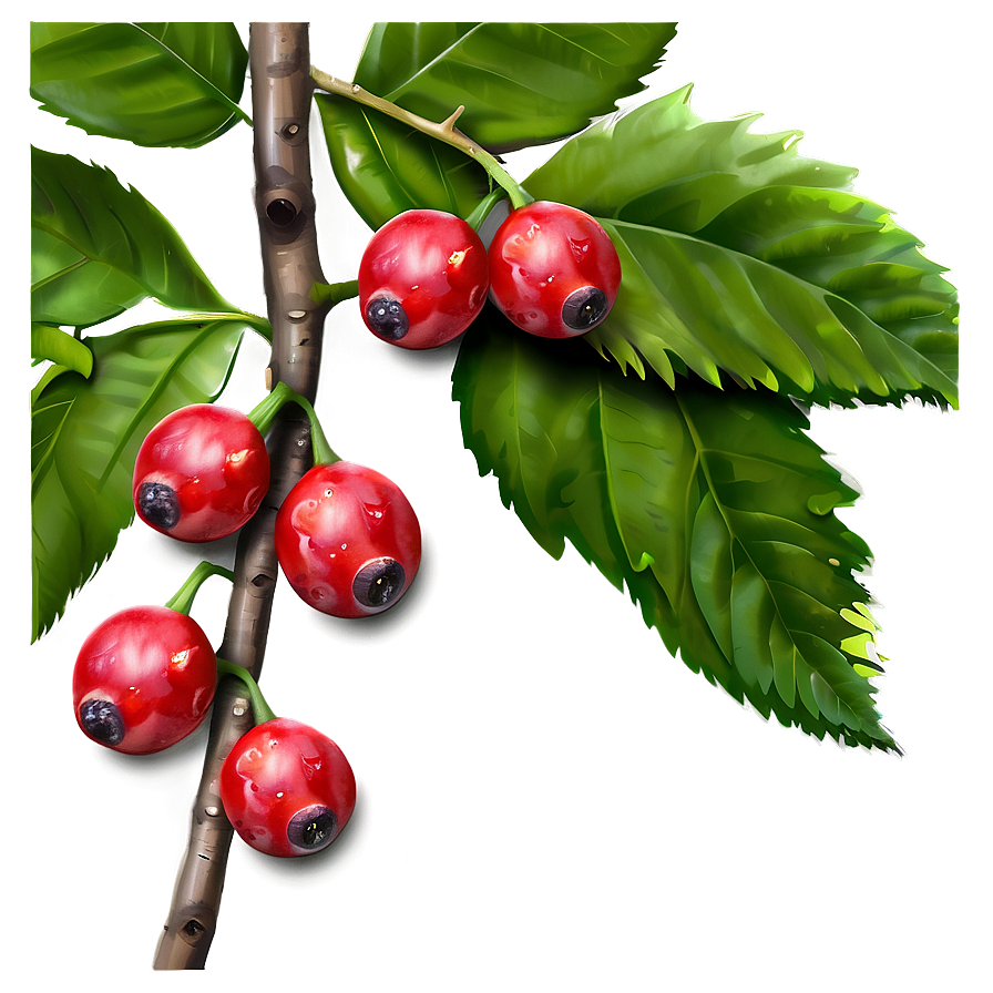 Branch With Red Berries Png 88