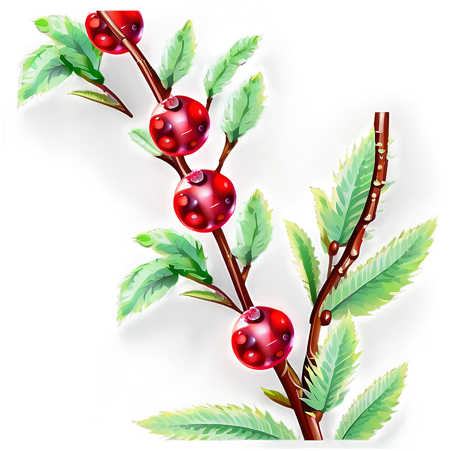 Branch With Red Berries Png Eoq