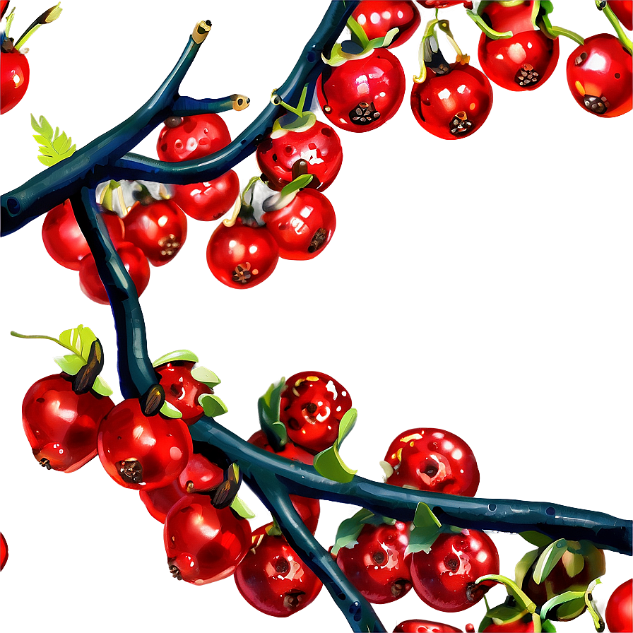 Branch With Red Berries Png Jjs