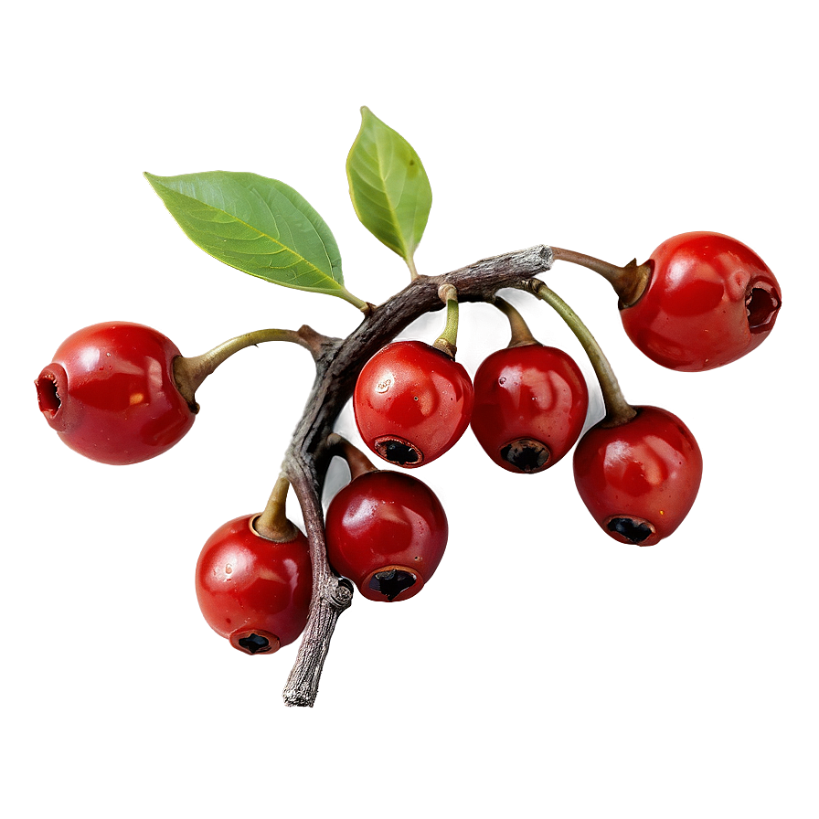 Branch With Red Berries Png Vxd39