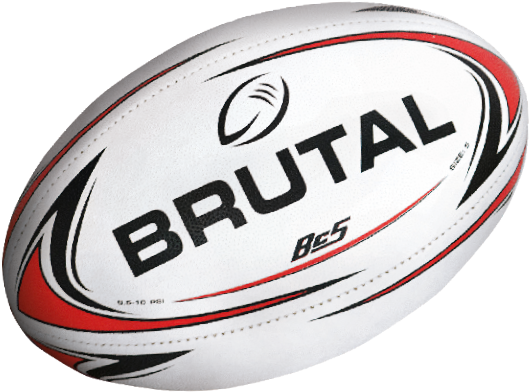 Branded Rugby Ball Isolated