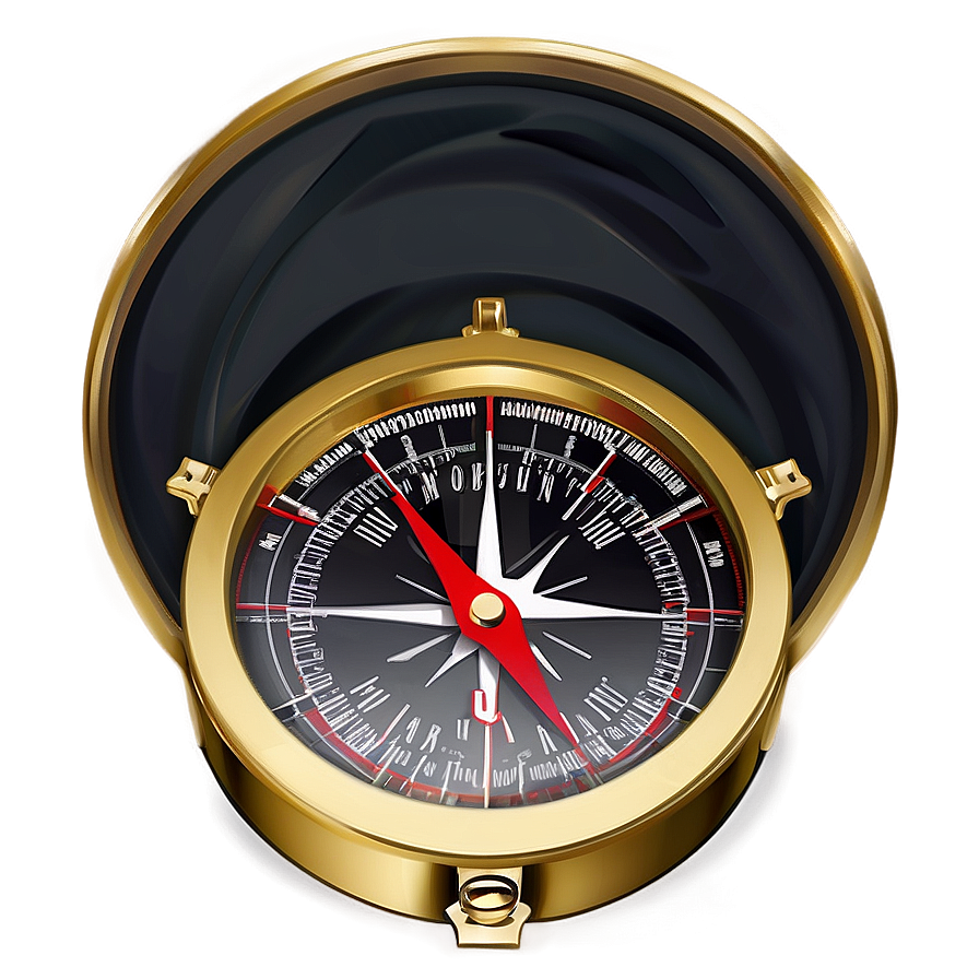 Brass Marine Compass Png 05042024