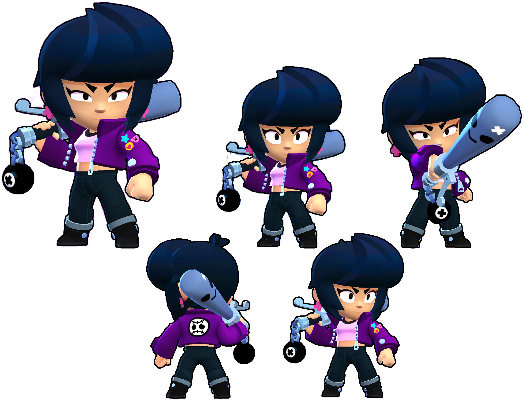 Brawl Stars Character Shelly Poses