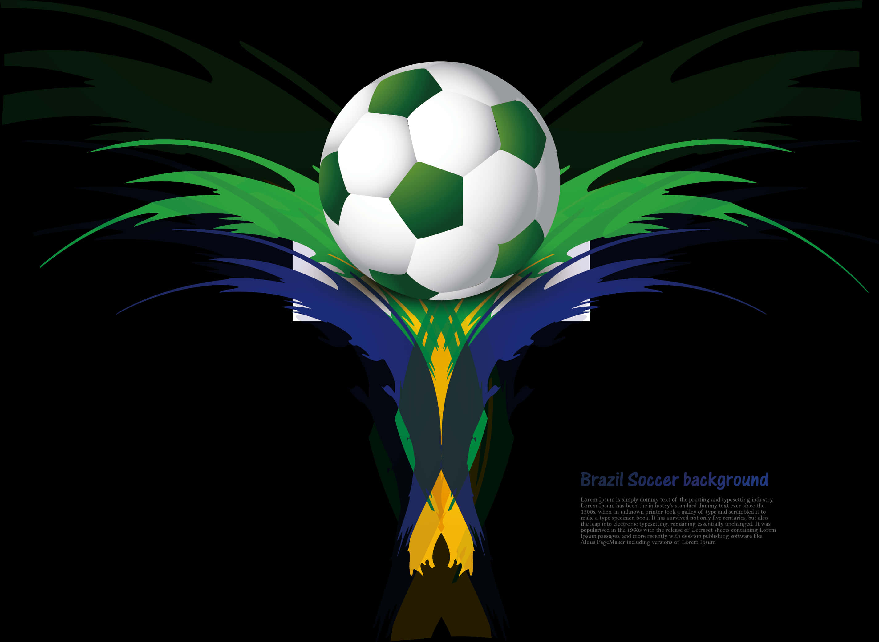 Brazil Soccer Background Illustration