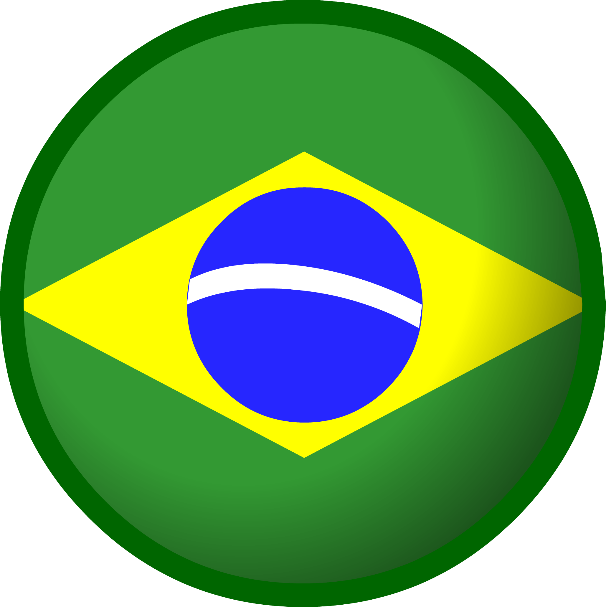 Brazilian Flag Button