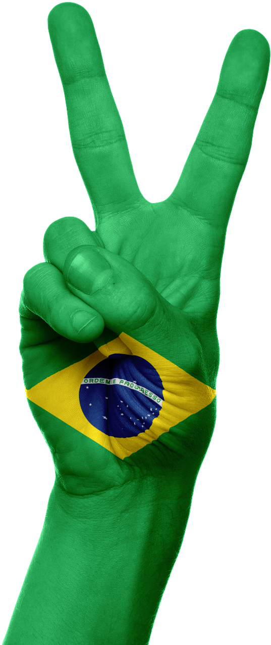 Brazilian Patriotism Peace Sign