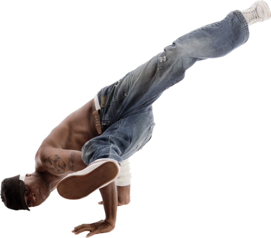 Breakdancer Inverted Freeze Pose