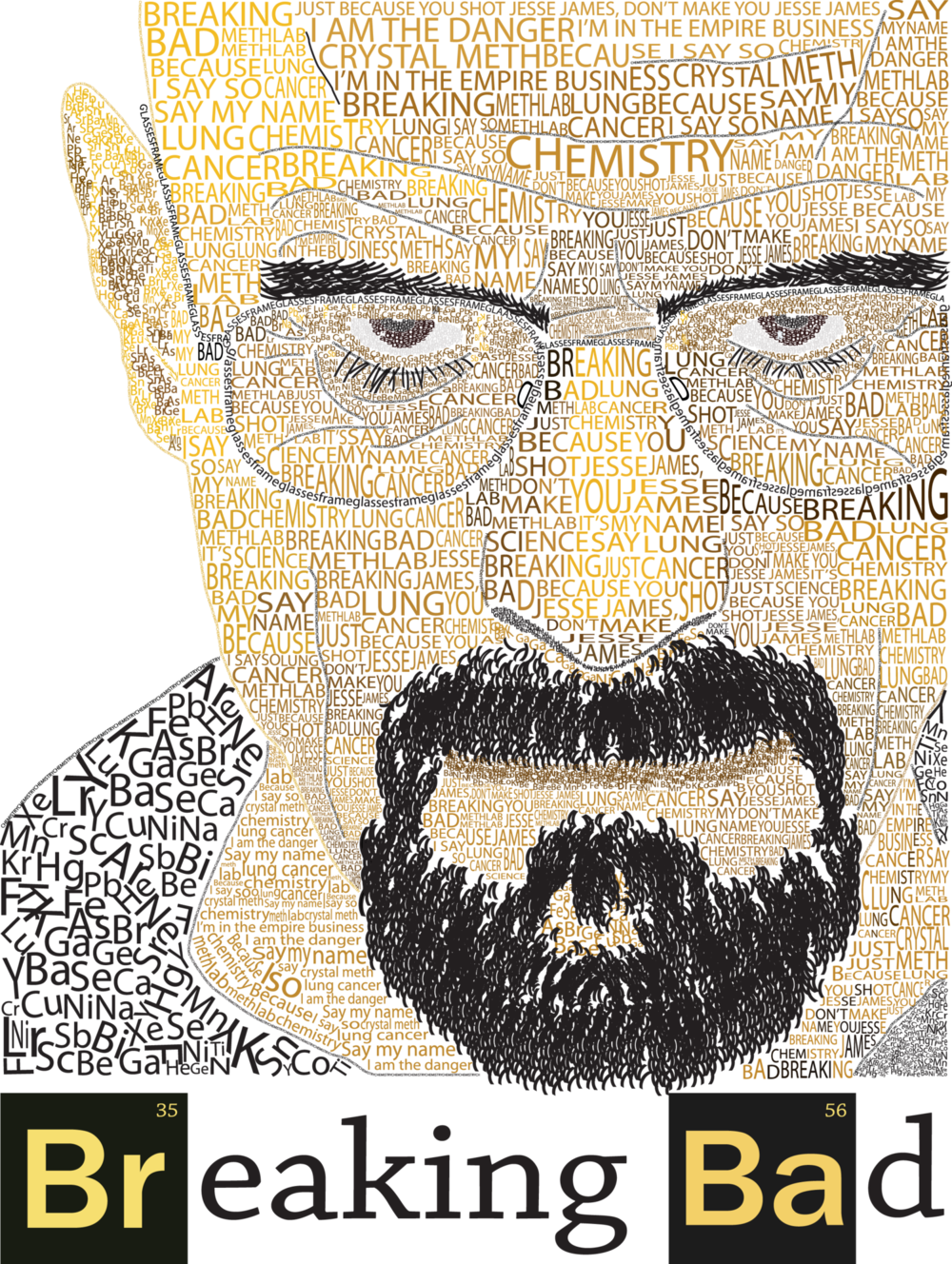 Breaking Bad Text Art Poster