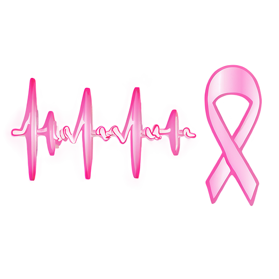 Breast Cancer Awareness Month Pink Heartbeat Png Sjv80