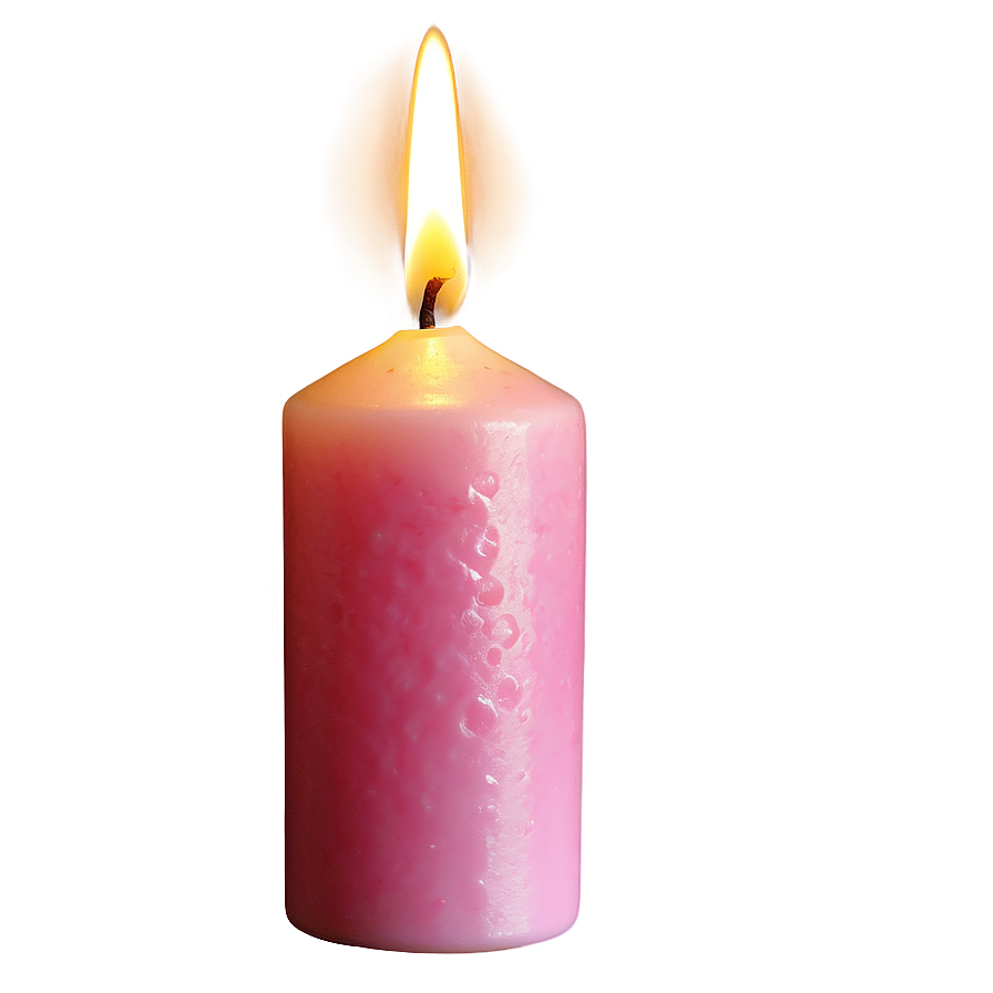 Breast Cancer Awareness Pink Candle Png 06292024