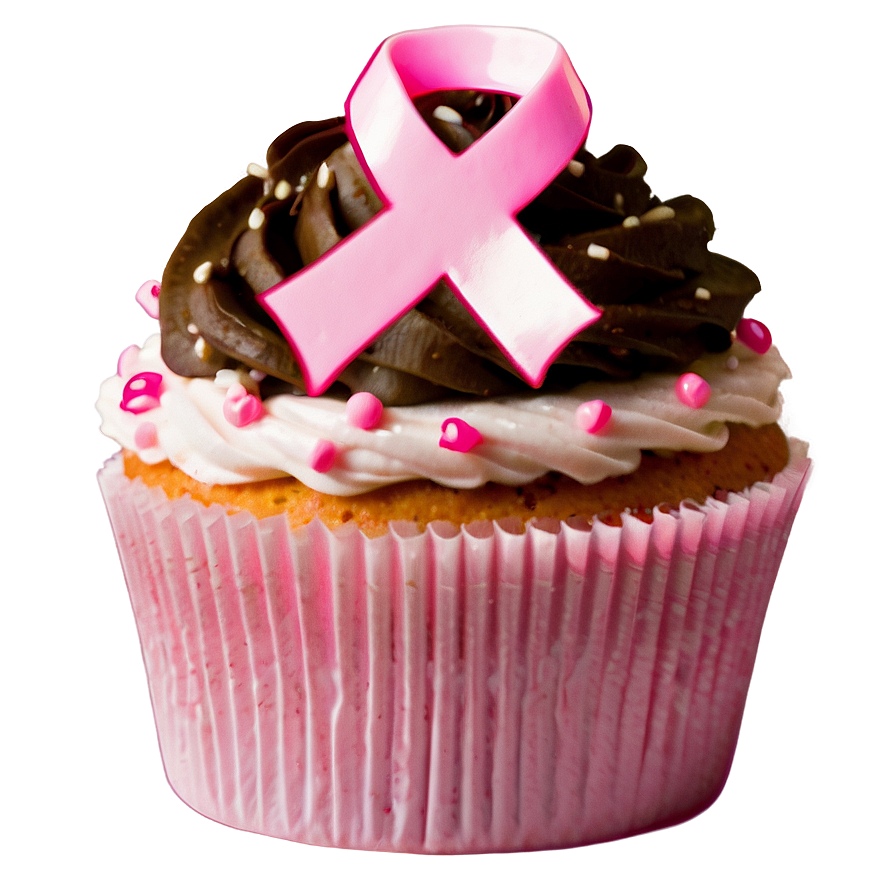 Breast Cancer Awareness Pink Cupcake Png 06292024