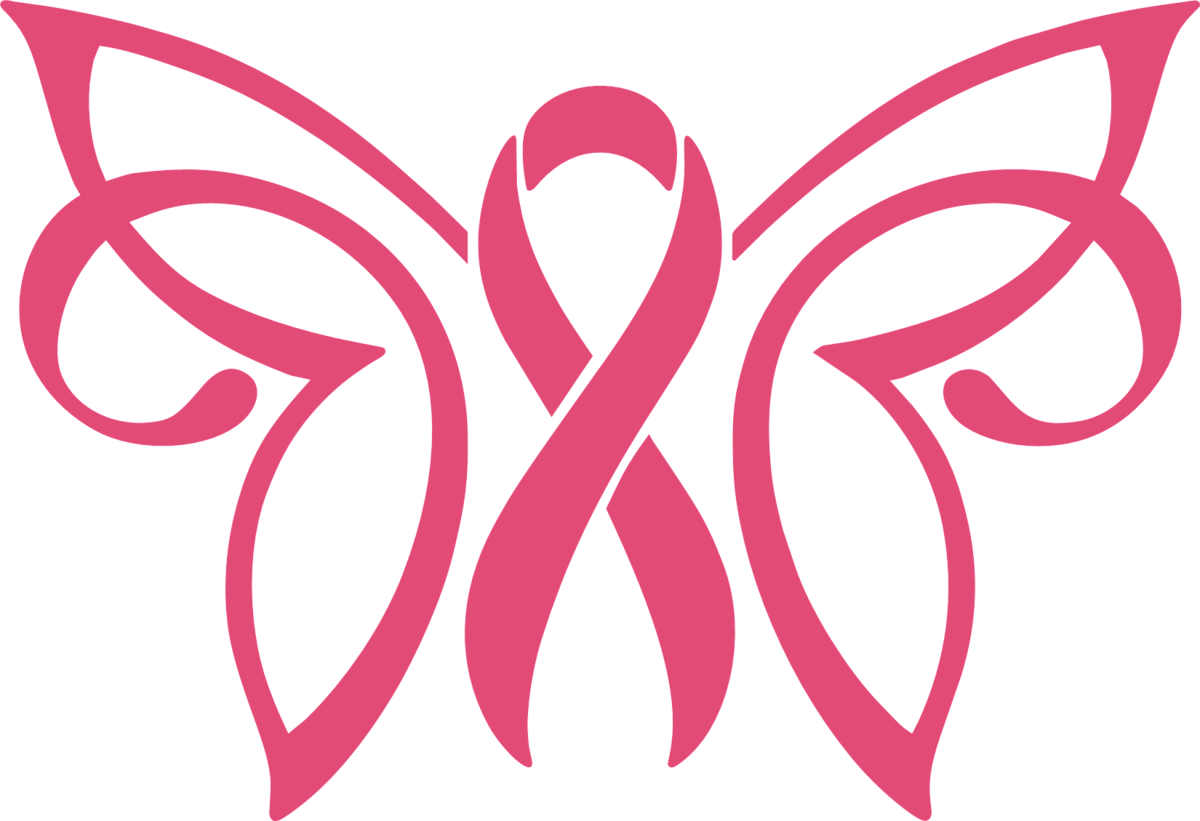 Breast Cancer Awareness Ribbon Butterfly