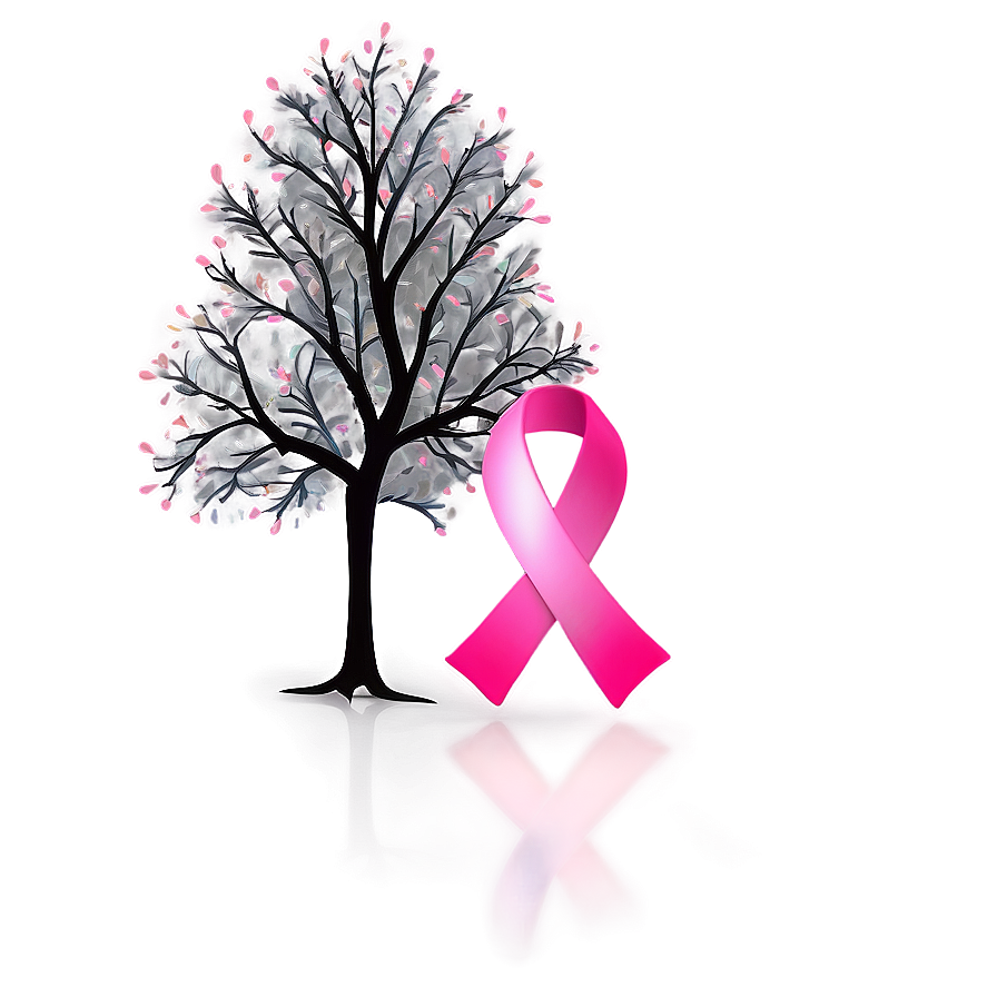 Breast Cancer Pink Ribbon Tree Png Sar