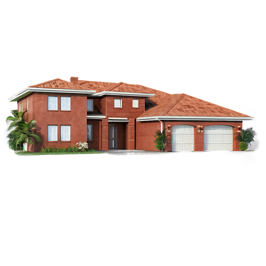 Brick House Elevation Png 14