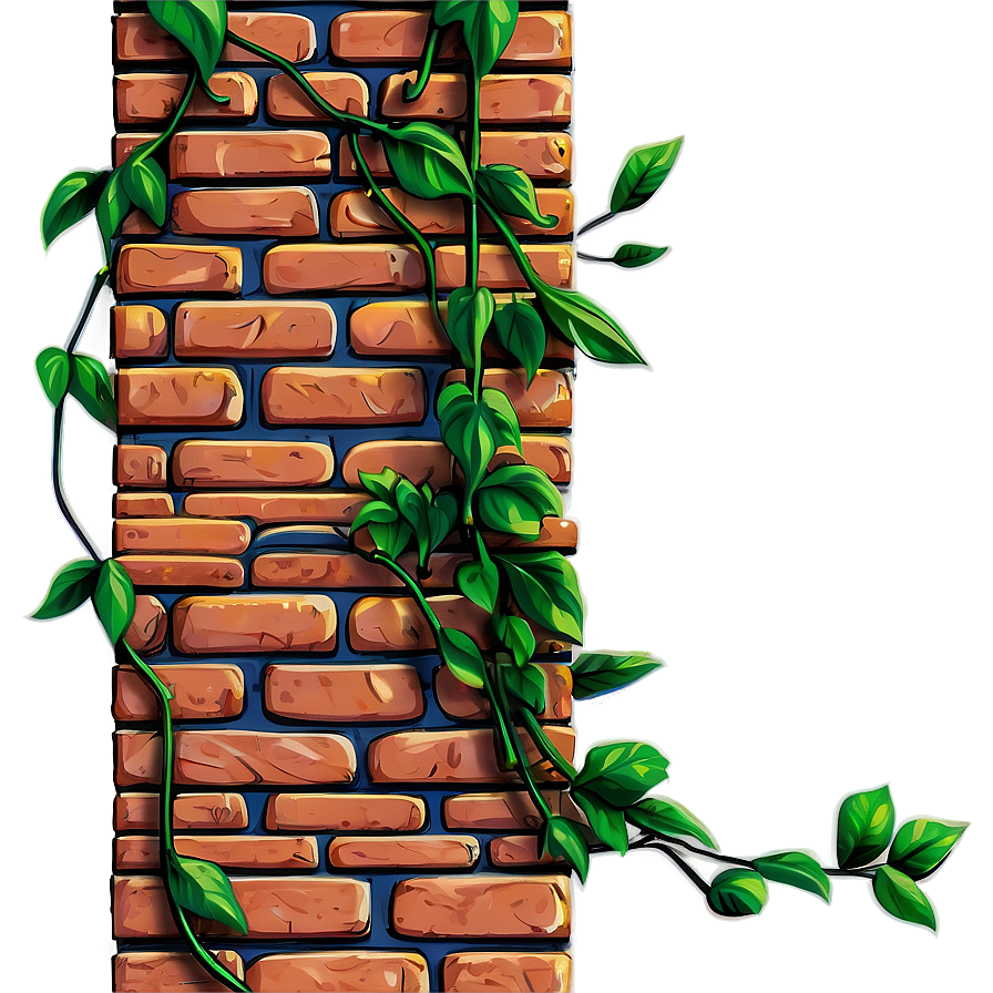 Brick Wall With Vines Png Rgx86