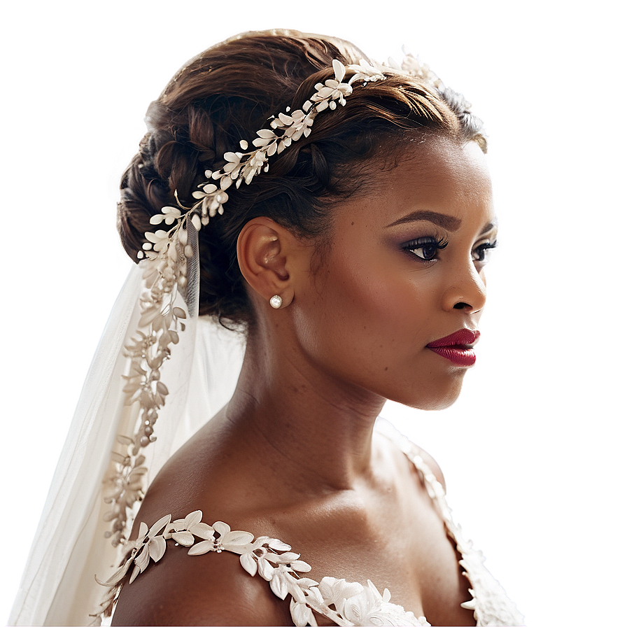 Bridal Hair Clipart Png 06282024