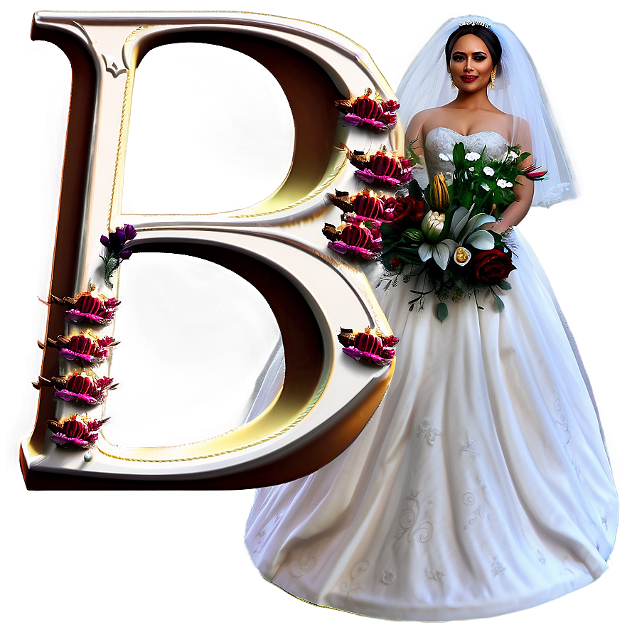 Bridal Inspired Letter B Png 40