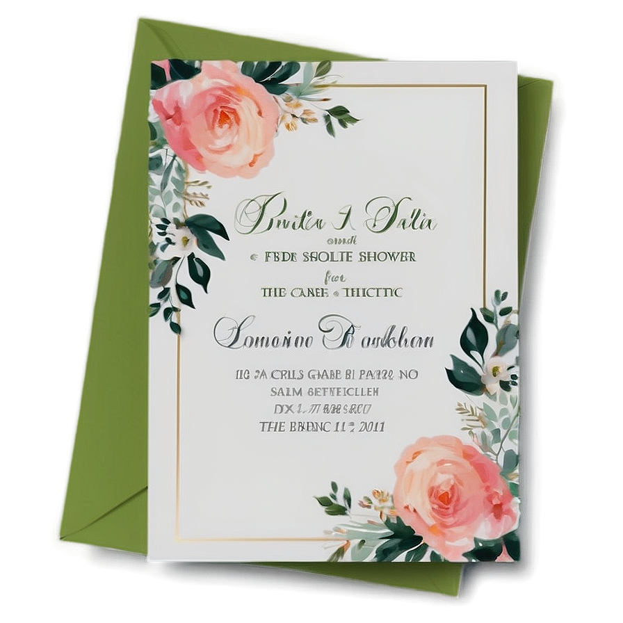 Bridal Shower Invitation Png Puc