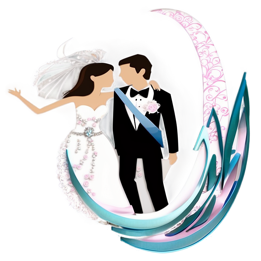 Bride And Groom Cake Topper Png Yyb10