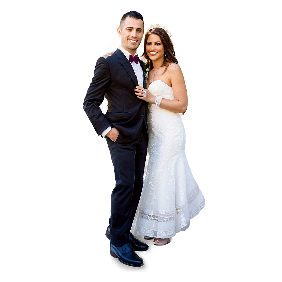 Bride And Groom With Rings Png Koy65