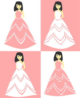 Bride Illustrations Variety Dresses